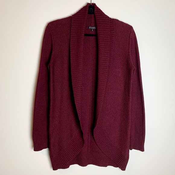 Dynamite | Burgundy Cocoon Cardigan